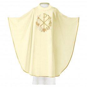 Chasuble with Chi Rho, Wheat & Grapevine Design   KOR/050