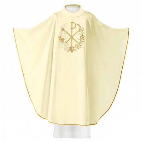 Chasuble with Chi Rho, Wheat & Grapevine Design   KOR/050
