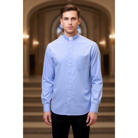 Light Blue Clergy Shirt Long Sleeve Fill A Fill