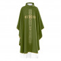 Chasuble in Wool Blend Fabric with Cross & JHS Design  KOR/051