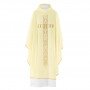 Chasuble in Wool Blend Fabric with Cross & JHS Design  KOR/051
