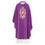 Chasuble in Wool Blend Fabric with Chi Rho, Alpha & Omega    KOR/069