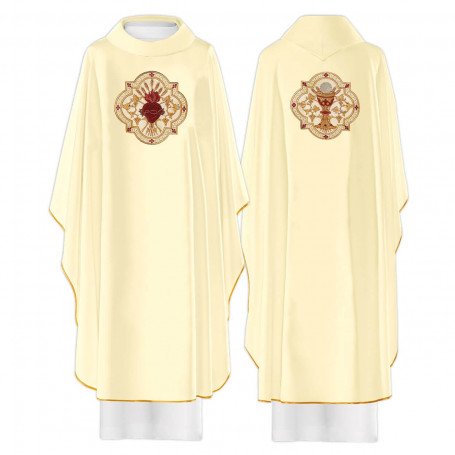 Chasuble with Sacred Heart of Christ & Chalice Design KOR/118