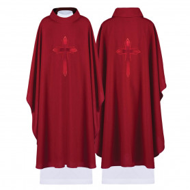 Chasuble in Special Irina Fabric with Cross Design   HA/7034