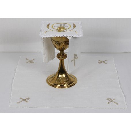 Mass Altar Linens Set Chi Rho & Grapevine design  KKL/042