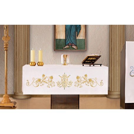 Altar tablecloth with frontal Marian embroidery KOH/033