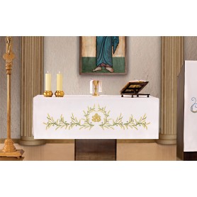Altar Tablecloth with Frontal Embroidered "IHS" KOH/004