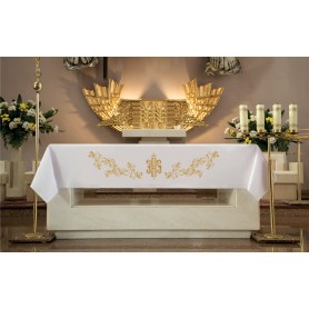 Altar tablecloth with frontal embroidery "IHS" KOH/013